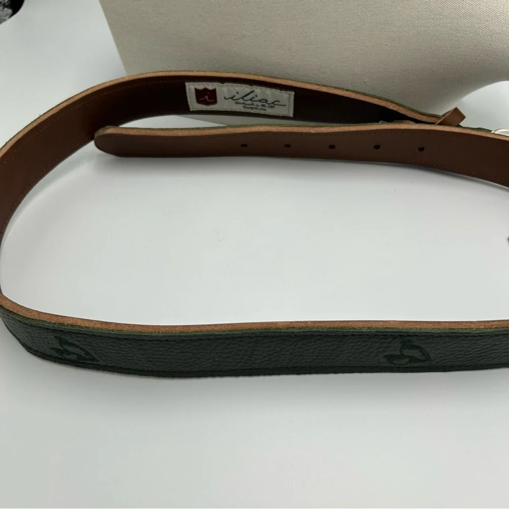 New Iliac Golf Strato 3.0 Belt Olive + Brown Size 40 Leather Made In USA